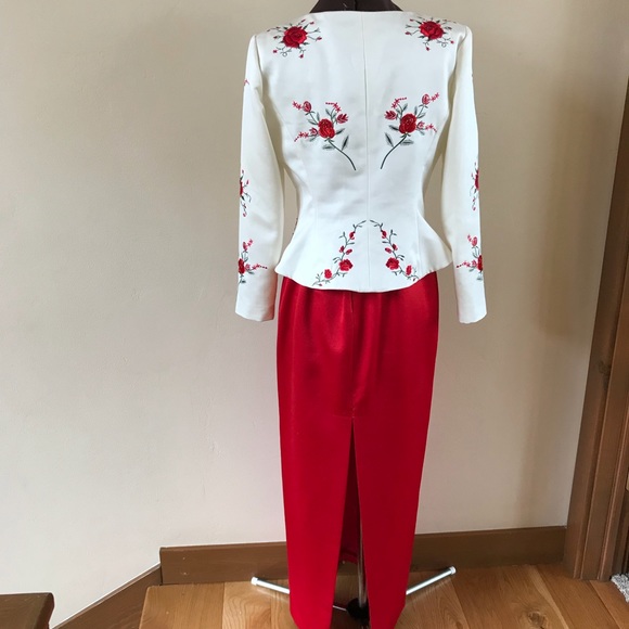 ❤️SOLD ❤️ VICTOR COSTA DESIGNER 2-PC GOWN - Picture 3 of 8